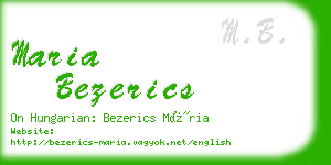 maria bezerics business card